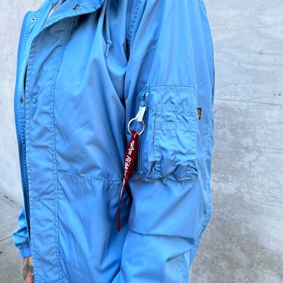 ALPHA INDUSTRIES/NWT Nylon G.I. Utility Jacket in Blue - Picture 6 of 10